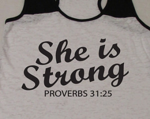 Proverbs 31:25 Christian Shirt. Faith. Strength. Inspiration. Fitness ...