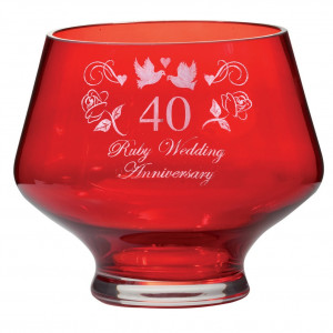 Home / Ruby Heeled Bowl Engraved Ruby Wedding Anniversary (Gift Boxed)