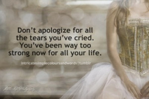 really tired of being strong