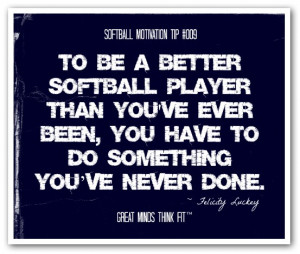 Softball Motivational Poster and Quote #009