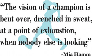 Wall Decal - Mia Hamm Quote. $19.95, via Etsy.