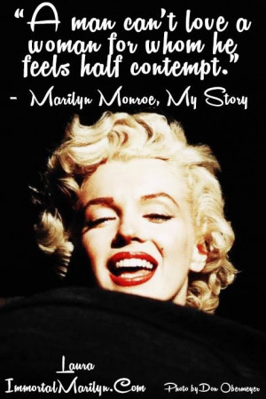 Marilyn Monroe Quote - Contempt