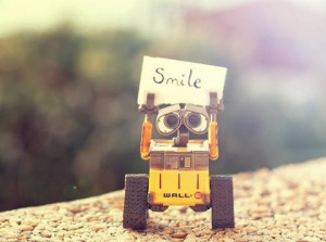 cute, disney, love, quote, robot, smile, text, wall-e