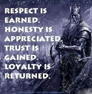 Respect. Honesty. Trust. Loyalty.