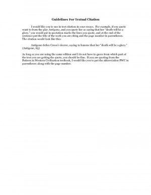 Guidlines for Textual Citation