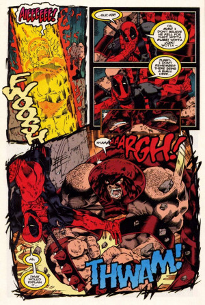Juggernaut beats him up, then he defeats the Juggernaut.