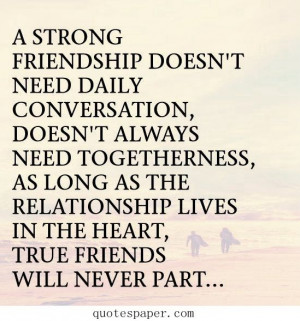 True friends will never part | Quotes About Life