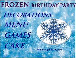 Frozen Birthday Party Decoration Ideas