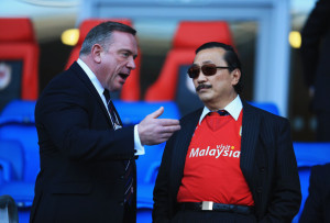 Vincent Tan Vincent Tan R owner of Cardiff City looks on prior to