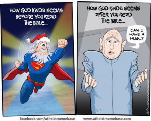 How God seems.. before and after reading the bible