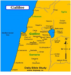distance from galilee to nazareth
