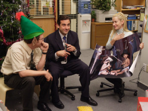 The Office Christmas Party episode -- the office has a Christmas gift ...