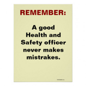 Humorous Health and Safety Slogan Print