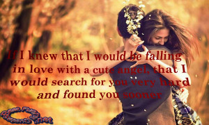 If I knew that i might be falling infatuated with a cute angel ...