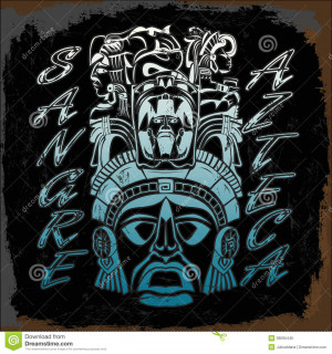 Sangre Azteca - Aztec blood - Aztec Pride - spanish text - stencil - t ...