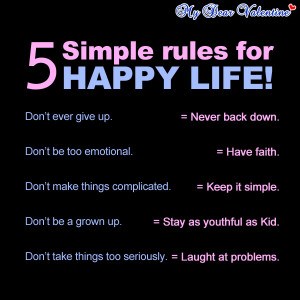 life quotes - 5 simple rules for happy