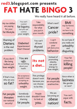 the all new fat hate bingo 3