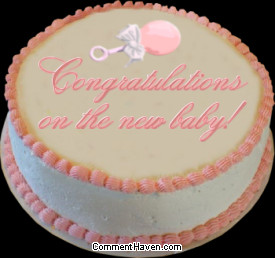 New Baby Girl Cake picture for facebook