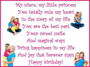 Cute birthday poem for a niece from her aunt. via princesswithapen ...