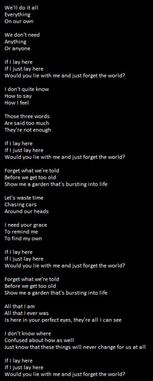 Chasing Cars - Snow Patrol