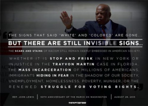 Powerful words from John Lewis, civil rights icon.