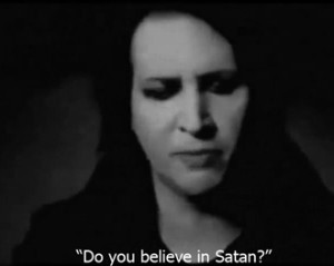 satan #dark #darkness #Black and White #psychopath #Marilyn Manson