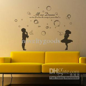 Blowing bubbles Kids Wall Stickers Art Decal Vinyl