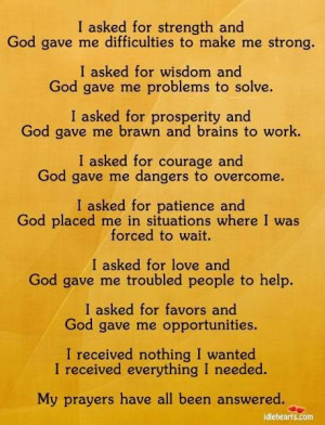 God gave me strength quotes