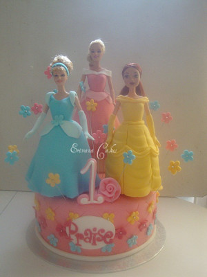 Disney Princess Doll Birthday Cakes