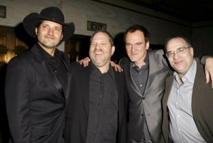 Tarantino, Robert Rodriguez, Harvey Weinstein and Bob Weinstein ...