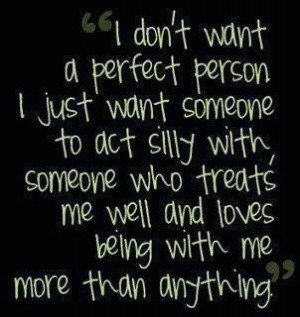 don't want a perfect person