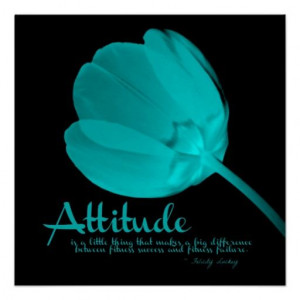 Fitness Tulip Light Blue Attitude Poster