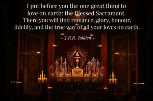 Then this week, images and quotes about the Eucharist appeared on my ...