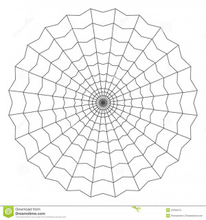 Cobweb isolated on white vector illustration.