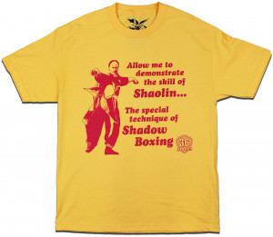 To check out the alternate ‘Shaolin vs Lama’ t-shirt, click here