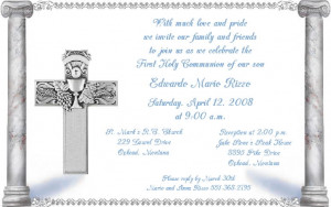 Gallery of: First Communion Invitation Wording