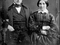 Rutherford and Lucy Hayes on their wedding day, December 30, 1852.