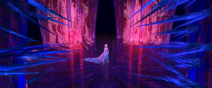 Elsa's Ice Palace reflecting the fear she feels inside her.