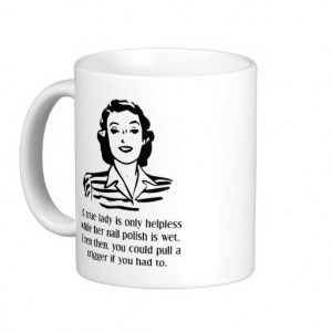 nail polish helpless funny mug