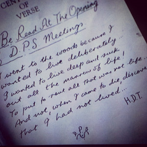 Dead Poets Society quote by Henry David Thoreau.