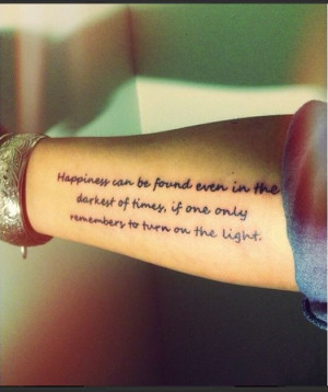 My Harry Potter Quote tattoo. 