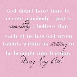 Mary Kay cared so much about our spirits. Her caring about our beauty ...