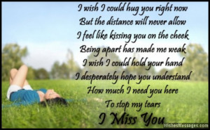 Romantic I miss you poem to boyfriend from his girlfriend