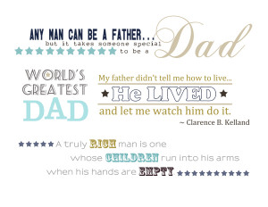 Quotations and Word Art for Scrapbooking Dad