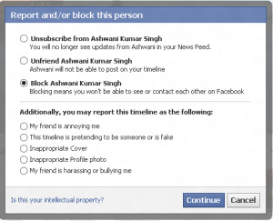 How to block Someone on Facebook