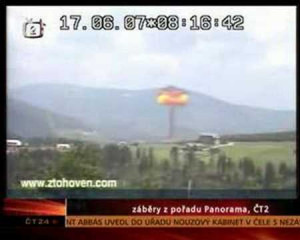 Fictitious nuclear explosion on Czech TV