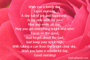 wish you a lovely day good morning a day full of joy and happiness is ...