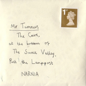 envelope, letter, mr tumnus, narnia, post, stamp, the unicorn diaries ...