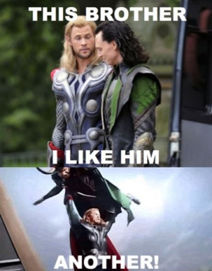 LOL funny tom hiddleston Chris Hemsworth Thor Marvel loki avengers