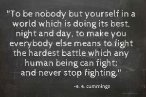 ee cummings quote be yourself